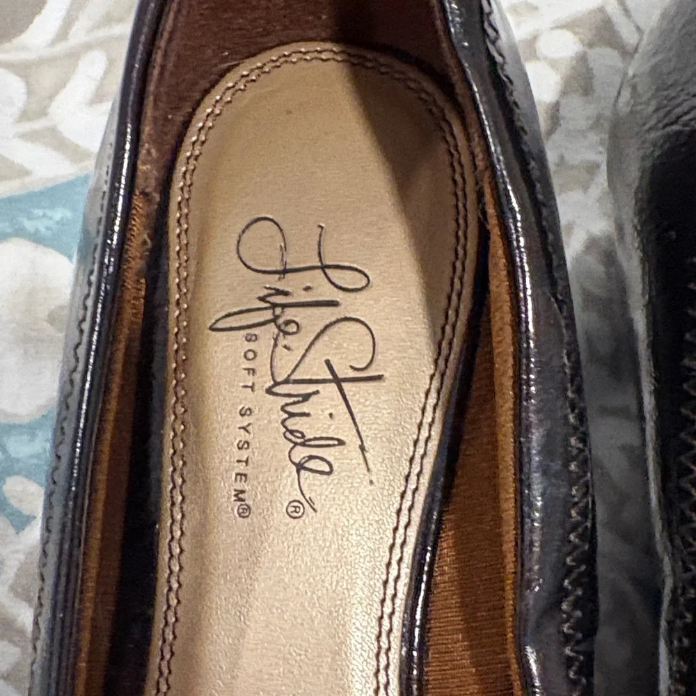 Life Stride Dark Brown Flats with Gold Accent - Picture 2 of 5
